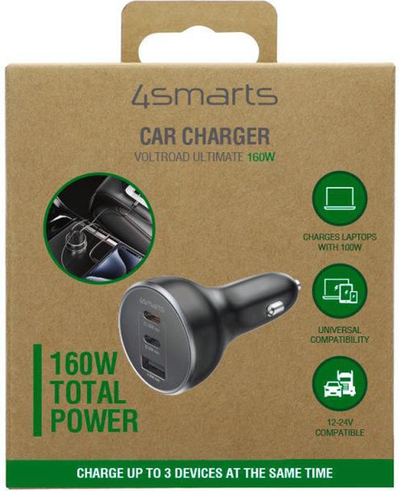 Immagine prodotto 4smarts Caricabatterie per auto VoltRoad Ultimate 160W nero