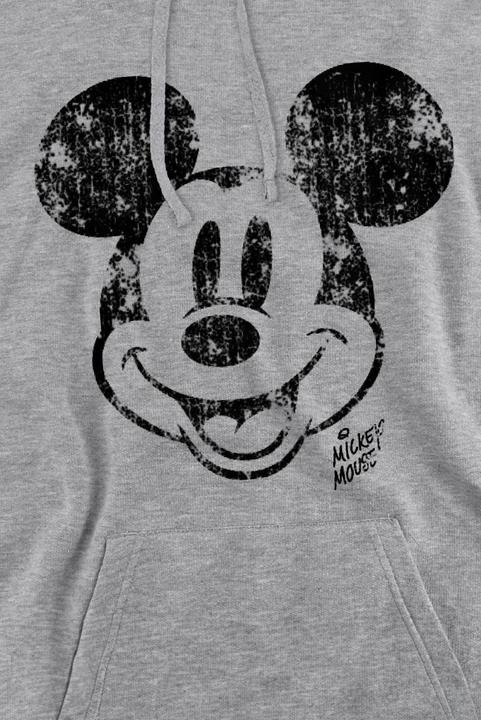 Actual product image Disney Mens Mickey Mouse Face Distress Hoodie (L)