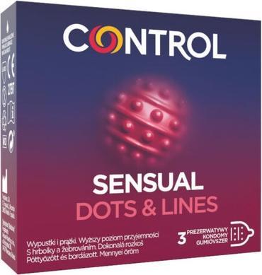 Immagine prodotto Preservativi e linguette gessate Sensual Dots & Lines 3Pcs (3 pz.)