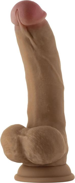 Shaft Model C 21,59 cm Liquid Silicone Dong With Balls Oak Brown