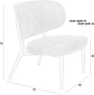 Produktbild Zuiver Sanne Lounge Chair Orange Grey