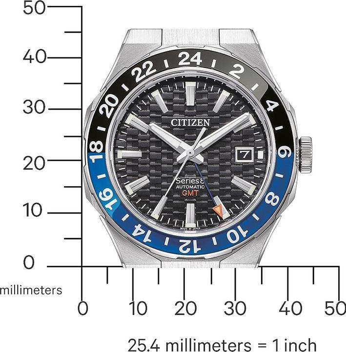 Actual product image Citizen NB6031-56E Series 8 Automatic GMT Men's Watch 41mm 10ATM (Analogue wristwatch, 41 mm)