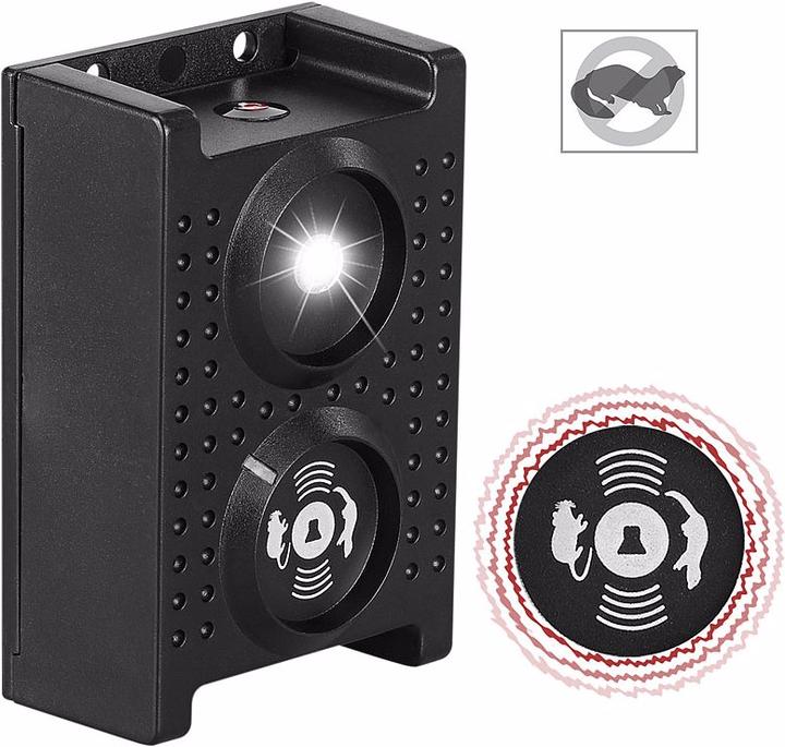Exbuster Mobiles Hochfrequenz-Marder-Abwehrgerät mit LED-Blitz & Vibrationssensor