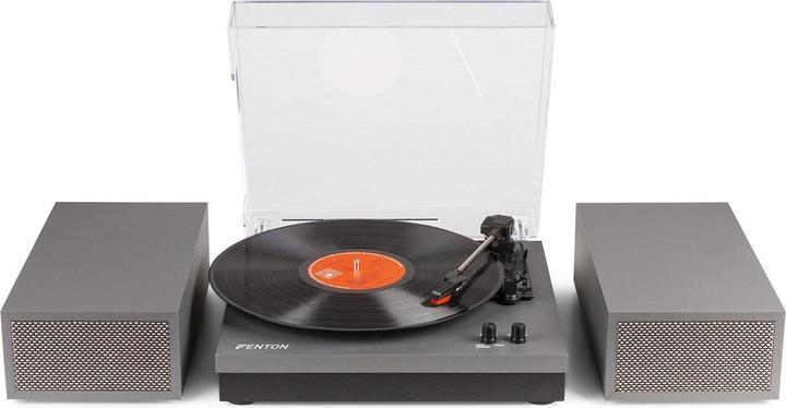 Produktbild Fenton Platenspeler met Bluetooth en Speakers - RP165G - Incl. Naald - Aluminium / zilver (Vollautomatisch)