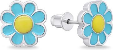 Brilio Silver - Cheerful silver earrings Flowers EA710WLB
