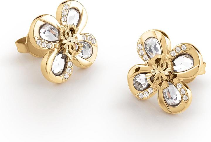 Guess Delicate gold-plated earrings with clear zircons Amazingossom JUBE03059JWYGT/U (Edelstahl)