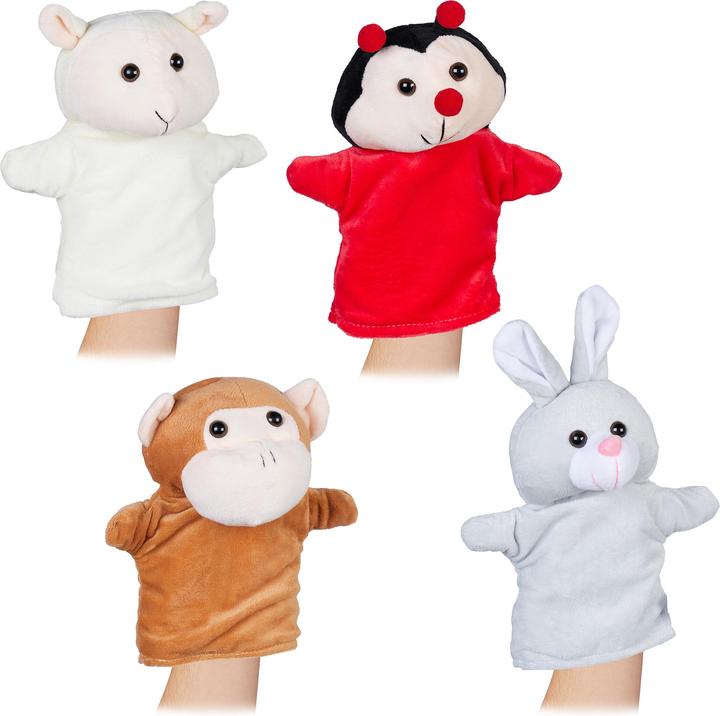 Immagine prodotto Relaxdays 4x marionette a mano