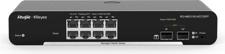 Ruijie Networks RG-NBS3100-8GT2SFP Netwerkschakelaar Beheerde L2 Gigabit Ethernet (10/100/1000) Voeding o (8 Havens)