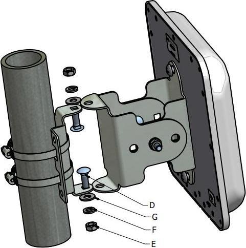 Image du produit HPE AP-ANT-MNT-3 AP-ANT-25A/28/35A/38 Azimut et E JW020A