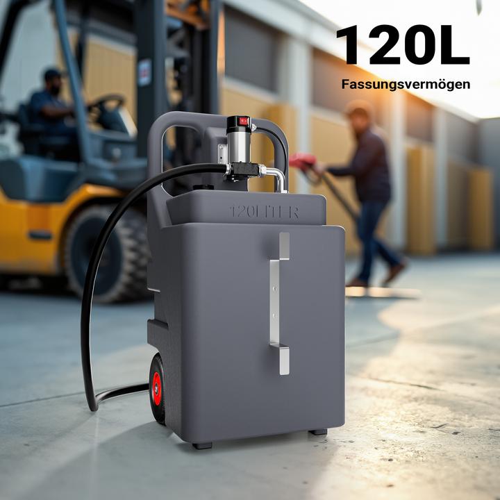 Actual product image Wiltec 120l mobile tank system 12V pump fuel tank diesel filling station