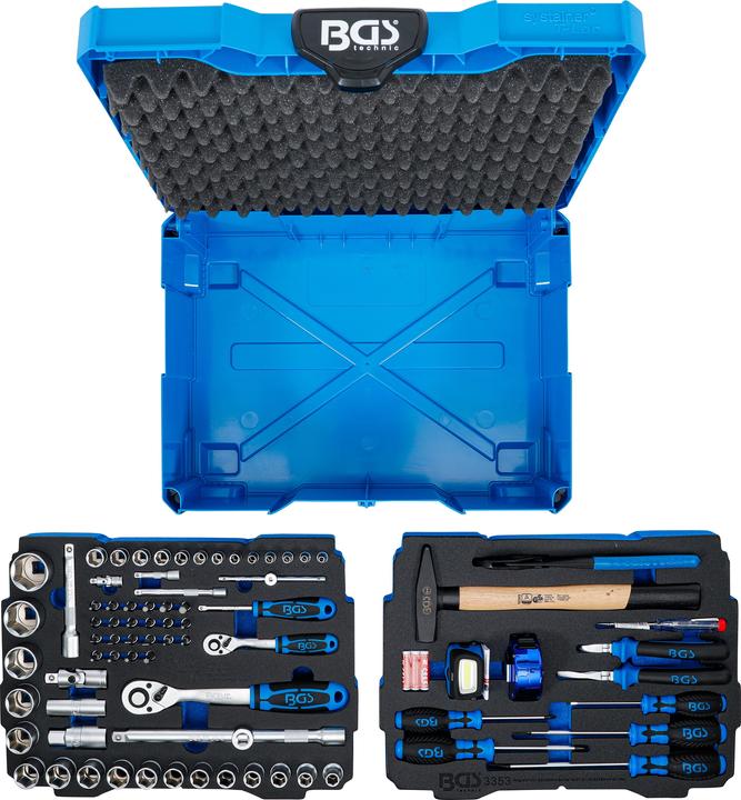 Produktbild BGS Steckschlüssel, Hammer, Zange, Schraubendreher-Set | 6,3 mm (1/4") / 12,5 mm (1/2") |