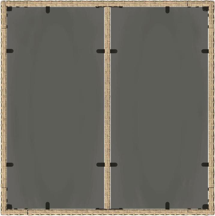 Produktbild VidaXL Gartentisch mit Glasplatte (90 cm)