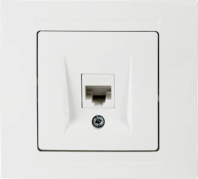 Produktbild Gunsan Moderna Datenbuchse 1-fach CAT6 Internet Netzwerk Weiss
