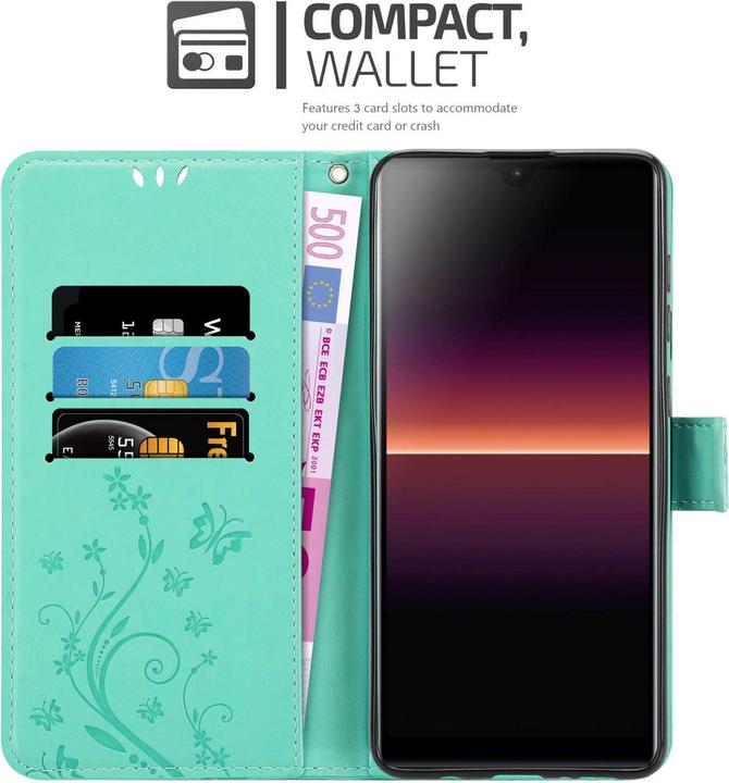 Actual product image Cadorabo Case for Sony Xperia L4 Flower Book (Sony Xperia L4)