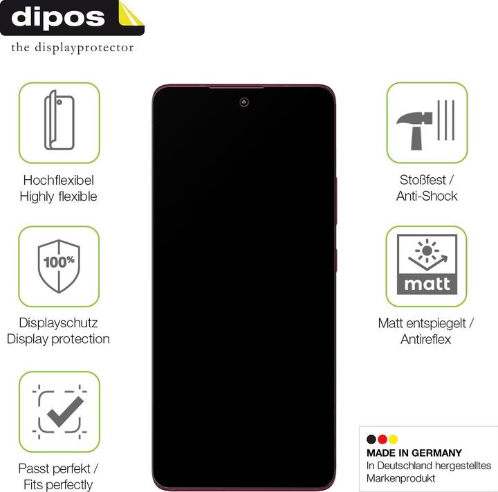 Actual product image Dipos Full Cover Screen Protector Matte (1 Piece, Motorola Edge 30 Fusion)
