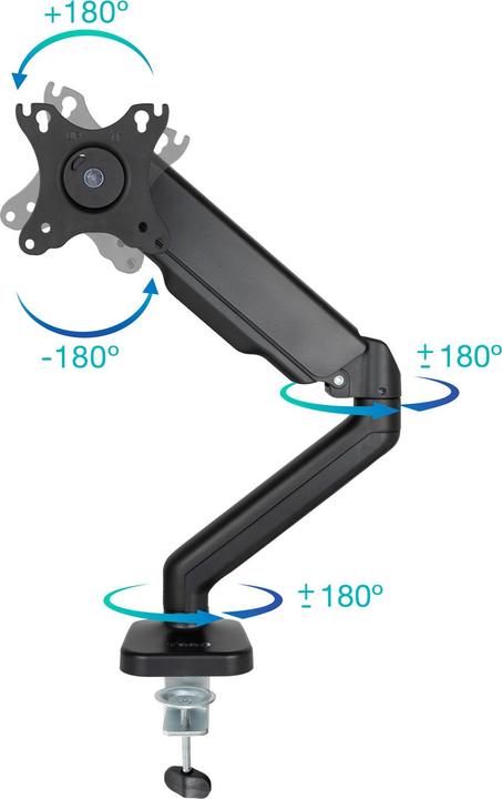 Actual product image Tooq Technology SOPORTE MESA PANT. GIRA INCLI 1 BRAZO 17-32 NEGRO (Table, 32")