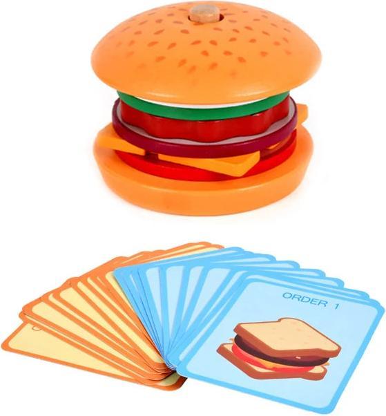 Image du produit Activity Board Bricolage Jouer Jouets Simulation Hamburger Sandwich Forme Couleur Couplage Alimentation Puzzle