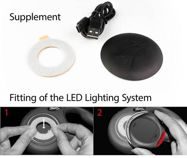 Produktbild Flexi LED-Beleuchtungssystem mit Akku, grau (S, M, L, Hund, Allgemein)