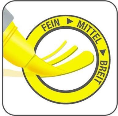 Image du produit Bic ® Surligneur Flex 1-4mm jaune (Jaune, 4.30 mm, 1 x)
