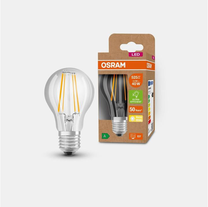 Immagine prodotto Osram Filamento Led Classic A (E27, 2.50 W, 525 lm, 1 x, A)