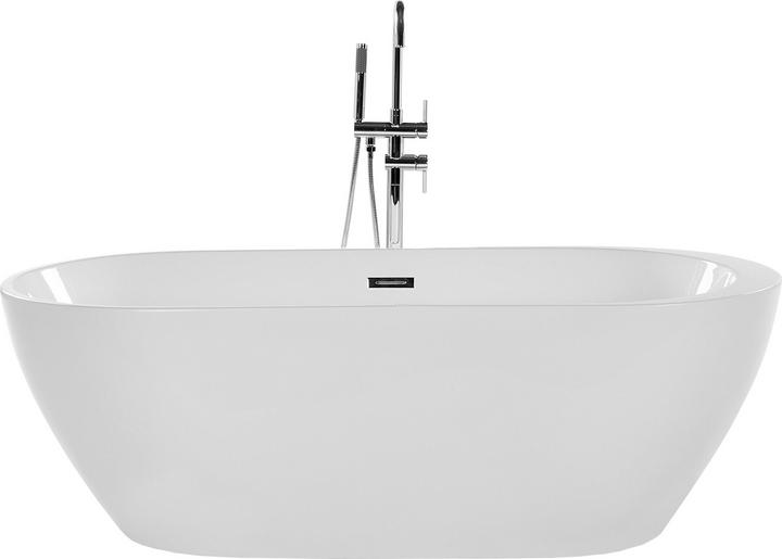 Produktbild Beliani Badewanne freistehend oval weiss 160 x 75 cm NEVIS (203 l, 75 cm, 160 cm)