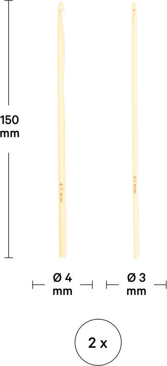 Produktbild Lalana Häkelnadel 4 / 3 mm, 2 Stück