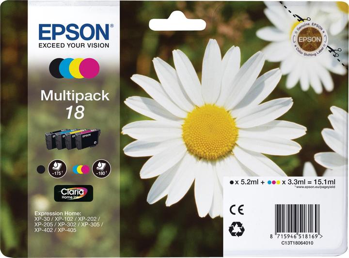 Produktbild Epson 18 Claria Home Multipack (M, BK, C, Y)