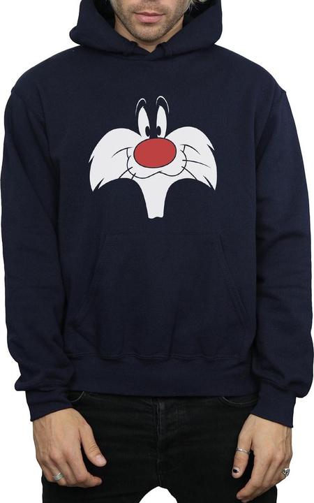 Immagine prodotto Looney Tunes Sylvester Big Face Felpa con Cappuccio Uomo (M)