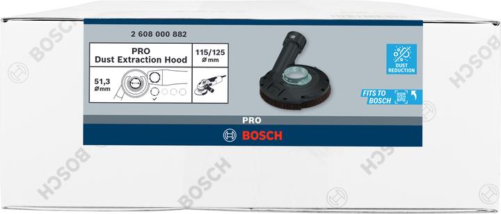 Produktbild Bosch Professional Zubehör PRO Dust Extraction Hood für Winkelschleifer, SAG-schlüssellos ≥1 kW/X-LCK, 115/125 mm
