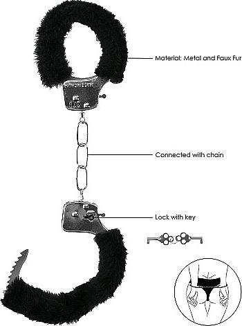 Actual product image Ouch! Pleasure Handcuffs Furry