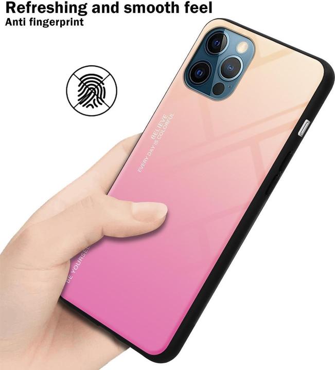 Actual product image Cadorabo TPU 2 colors glass cover (Apple iPhone 12 Pro Max)