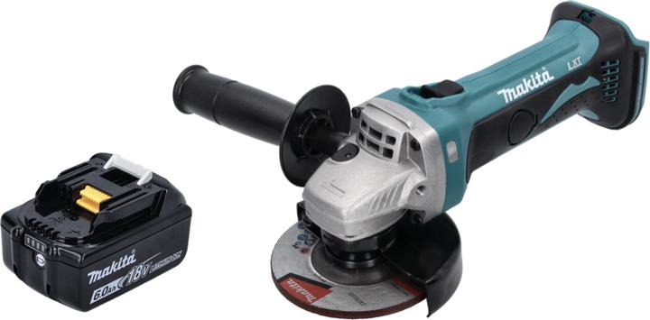 Actual product image Makita DGA 452 G1 Battery angle grinder 18 V 115 mm + 1x battery 6.0 Ah - without charger (115 mm)