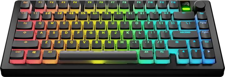 Actual product image Glorious Aura V3 Keycaps, ANSI Layout (US), PBT, Doubleshot - Black