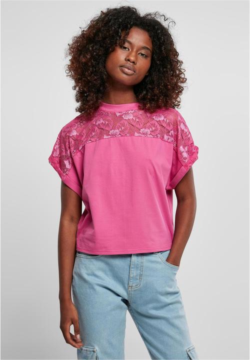 Actual product image Urban Classics Ladies Short Oversized Lace Tee - 12492 (XL)