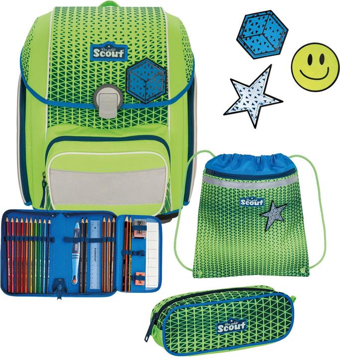 Produktbild Scout Genius Neon Safety DIN Schulranzen-Set 4-teilig (19 l)