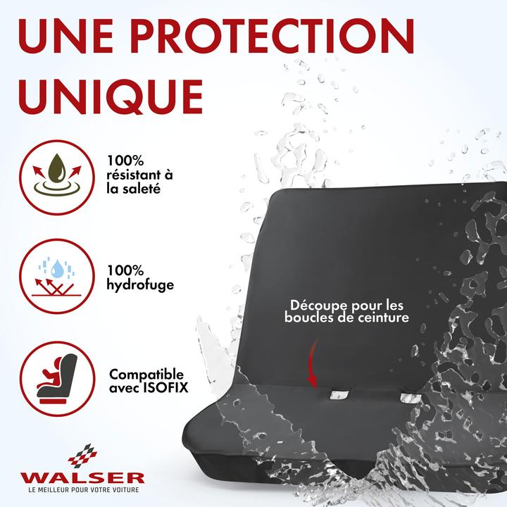 Actual product image Walser Car Seat Cover Neoprene, Car Seat Cover for Back Seat, Black