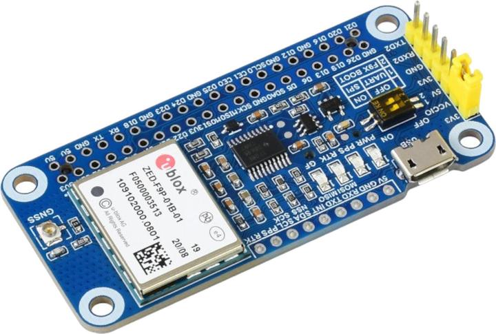 WaveShare GPS-RTK uBlox ZED-F9P HAT for Raspberry Pi