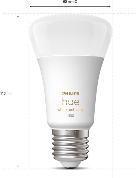Produktbild Philips Hue White Ambiance Starter Set (E27, 11 W, 1100 lm, 3 x, F)