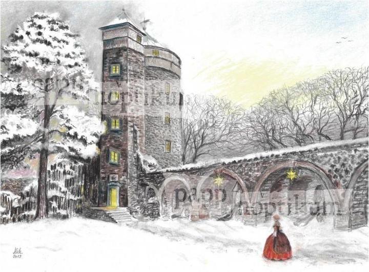 Actual product image Pappnoptikum 1013 - Stolpen Castle - Coselturm (Advent calendar)