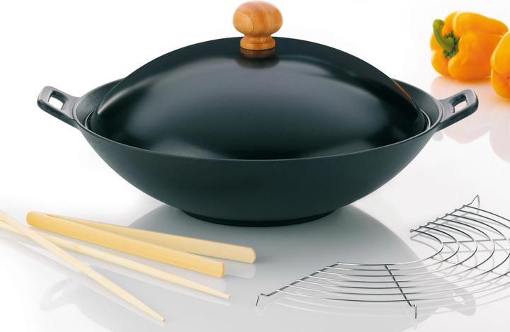 Kela Asia Wok (36 cm, Wok Pfanne, Gusseisen)