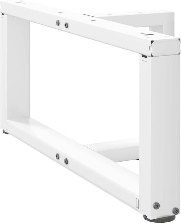 Produktbild VidaXL Couchtischbeine T-Form 2 Stk. Weiss 70x25x(30-31) cm Stahl Tischbein