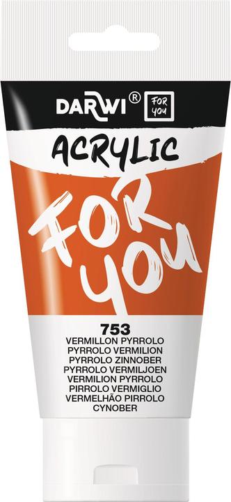Immagine prodotto Darwi FY - Acrylfarbe (Pirrolo vermiglio, 75 ml)