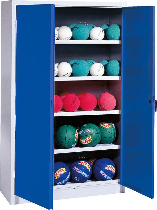 C+P Ballschrank (HxBxT: 195x150x50 cm, mit Vollblech-Flügeltüren, Typ 3)