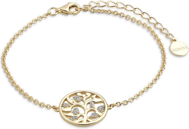 Xenox Tree of life gold bracelet (20 cm, Silver 925)