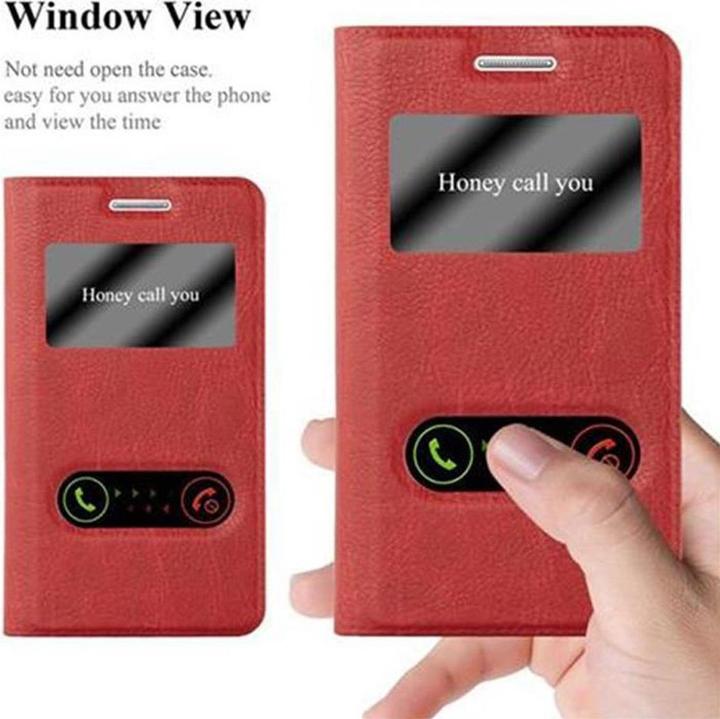 Actual product image Cadorabo Book with View double window cover (Samsung Galaxy S2 Plus, Samsung Galaxy S2)
