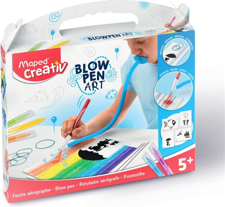 Immagine prodotto Maped CREATIV 846710 Arte delle corde con penna a soffio e modelli per dipingere e spruzzare (Multicolore, 1 x)