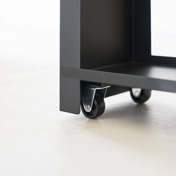 Actual product image Yamazaki Pull-out shelf with wooden shelf TOWER (140 x 56 x 55 cm)
