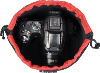 Image du produit B.I.G. 443038 camera case Pouch case Noir, Rouge (Sac à bandoulière pour appareil photo)