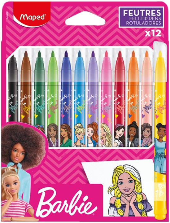 Produktbild Maped Faserschreiberetui 12ST Barbie (Mehrfarbig, 12 x)