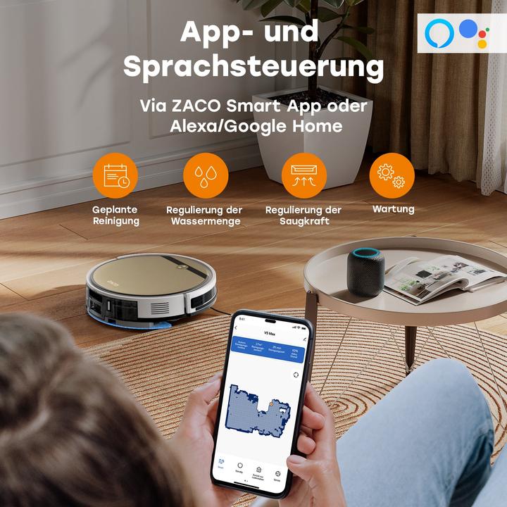 Actual product image Zaco V5 Max (Vacuum mopping robot)